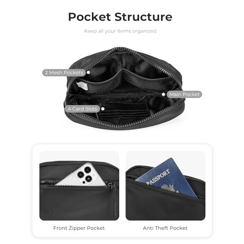 Mini Crossbody Purse for Workout Travel with Adjustable Strap, Black4