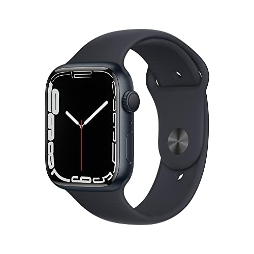 Apple Watch Series 7 (GPS), Caixa em alumínio meia-noite de 45 mm com Pulseira esportiva meia-noite
