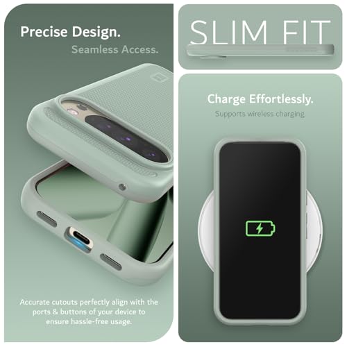 Image of TUDIA MergeGrip Magsafe Compatible for Pixel 10 & 10 Pro Case - Green Lily