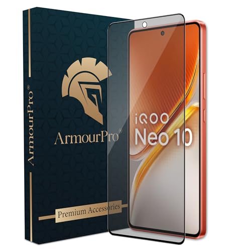 Image of ArmourPro Anti-Glare Matte Tempered Glass for iQOO Neo 10R / Neo 10 - Anti Fingerprint Screen Protector, 9H Scratch Resistant, Smooth Touch, Edge-to-Edge Full Coverage
