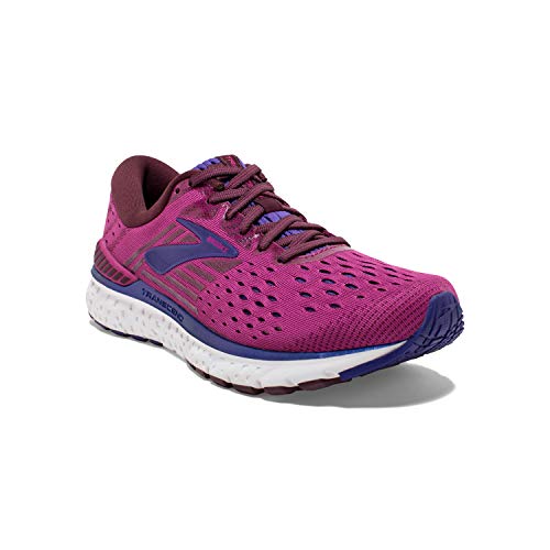 Brooks Womens Transcend 6 Running Shoe - Aster/Fig/Purple - B - 6.5