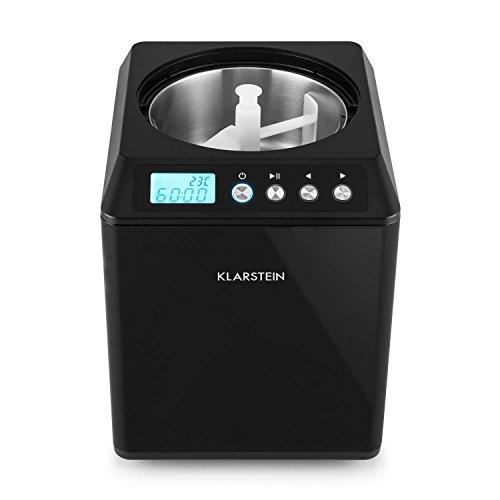 Klarstein Vanilla Sky Family - Eismaschine, Eisbereiter, Speiseeismaschine, Kühlhaltefunktion, LED-Display, Timer, Edelstahl, einfache Reinigung, 250 Watt, 2,5 Liter Fassungsvermögen, Schwarz – Bild 5