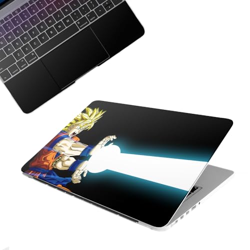 Image of Galaxsia Goku Top+Wrist Pad Vinyl Laptop Skin /Sticker /Cover Upto 15.6 Inches Laptops Laminated-Removable-HD Quality Compatible for Hp-Dell-Sony-Lenovo-Asus etc.(15x10 Inches)