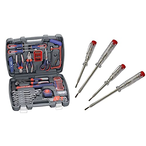 kwb Werkzeug-Koffer inkl. Werkzeug-Set, 65-teilig & H+H Werkzeug 45200 45500 VDE Standardprüfer 45200/45500 Spannungsprüfer/Phasenprüfer-Set bis 250V-4-tlg. transparent/rot, 2x 140 mm / 2x 190 mm kwb Werkzeug-Koffer inkl. Werkzeug-Set, 65-teilig & H+H Werkzeug 45200 45500 VDE Standardprüfer 45200/45500 Spannungsprüfer/Phasenprüfer-Set bis 250V-4-tlg. transparent/rot, 2x 140 mm / 2x 190 mm