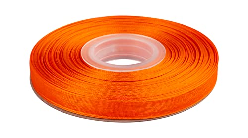 Ribbonitlux 9mm Sheer Organza Ribbon, Torrid Orange Shimmer Chiffon Ribbon 45M-Roll