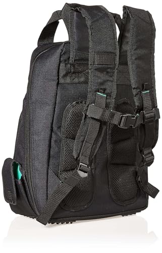 Image of Amazon Basics Tool Backpack with LED Light, 55 Pockets, Padded Shoulder Straps, Tool Storage Bag, Black