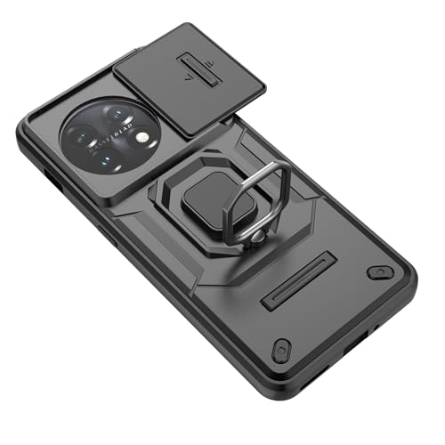 Image of CamShield Pro Case with Slide Camera Protection and 360 Protection Ring Stand Bumper Back Case Cover for OnePlus 11 5G (Blue)