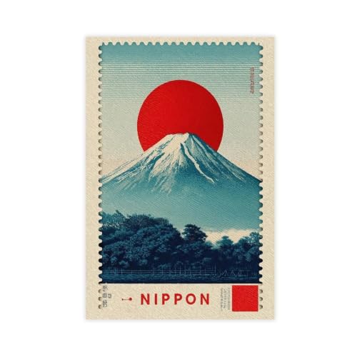 Mont Fuji impression toile tableau decoration murale grand format pour salon contemporain