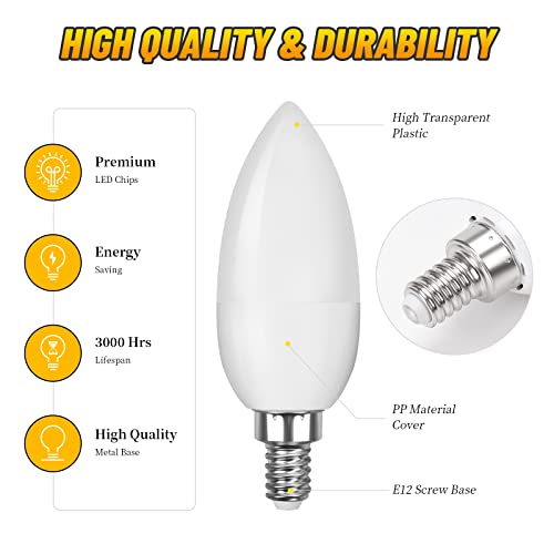 Ladiwanka LAD-FLAME-001 E12 Led Candelabra Flame Light Bulbs thumb #4