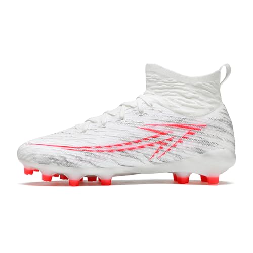 Image of Soccer Cleats for Mens Womens High Tops Lace Up Unisex Football Shoes Indoor Turf Soccer Shoes AG FG TF for Beginners to Advanced Players