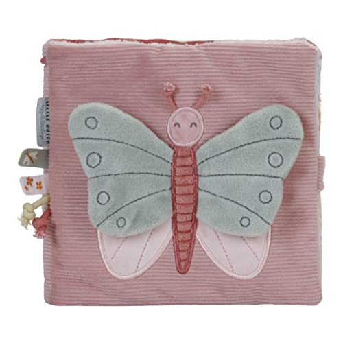 Little Dutch 8707 - Libro de tela con diseño de flores y mariposas