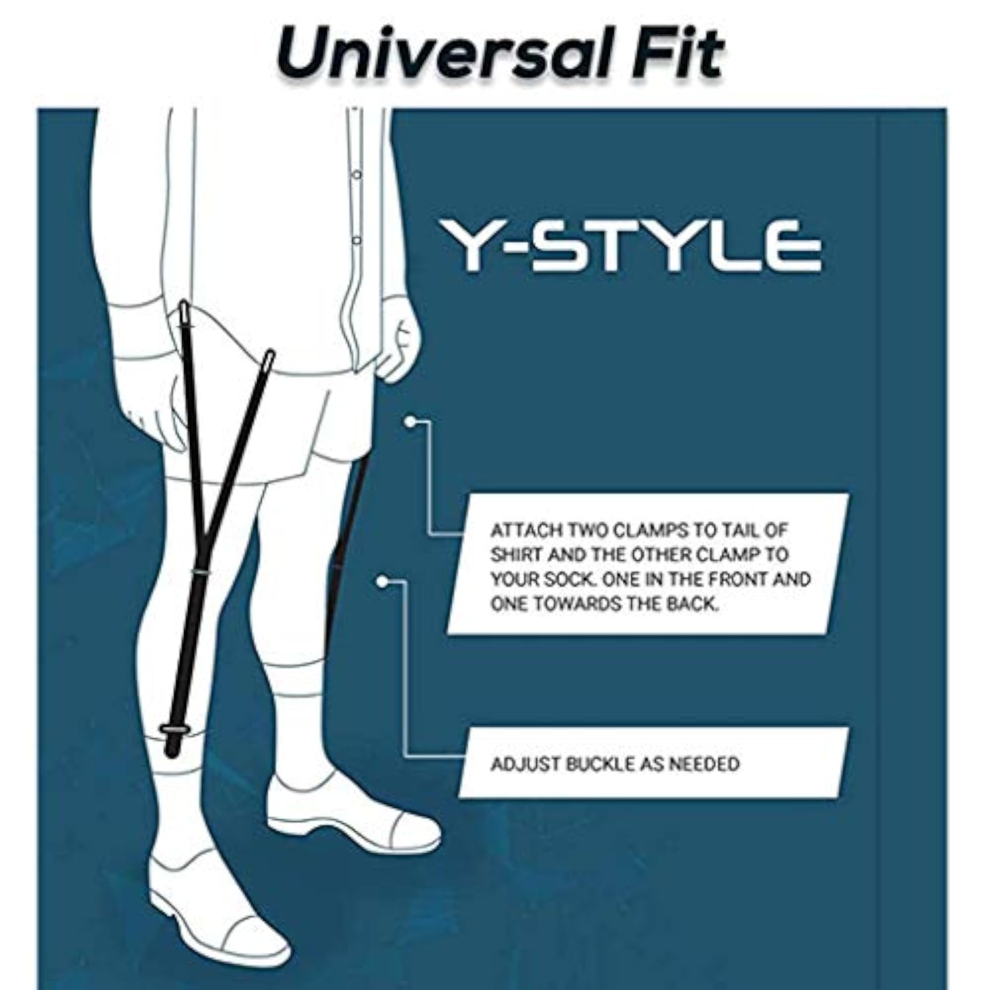1 Pair Shirt Stays for Y-Shape Locking Clamps