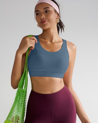 Image of RUNNING GIRL High Impact Sports Bras for Women,Racerback Running Bra Workout Crop Tank Tops Longline Sports Bra Push up