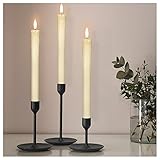 Eldnacele Drip Wax LED Taper Candles Flickering with 10-Key Remote, Battery Operated Ivory Flameless Candles Real Wax Pack of 6, Christmas Home Wedding Decor(0.78 X 9.64 Inch) - Image 4