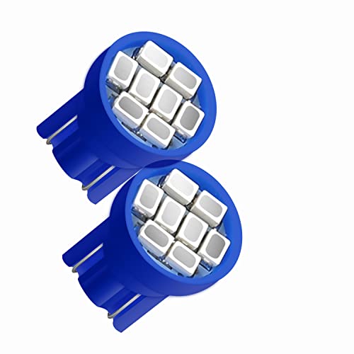 Pack de 10 Bombillas LED T10 194 168 Azul miniatura 2