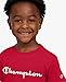 Champion Boys Shorts Sets 2 Piece Tee Shirt and Athletic Shorts for Kids (Signature Lychee Red)
