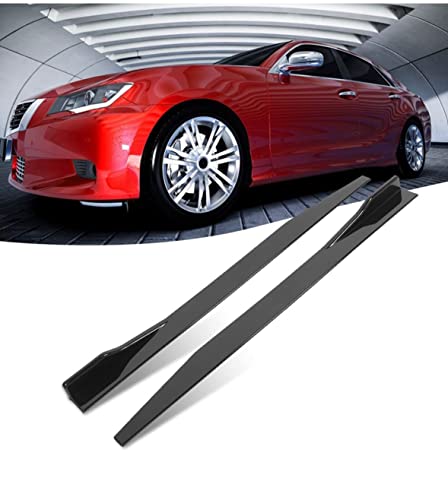 Image of Universal 120 cm Left /Right Black Rocker Side Splitters Diffuser Winglet Wings Bumper Kit Side Bumper Lip Splitter Bumper Splitter Spoiler Sporty Look