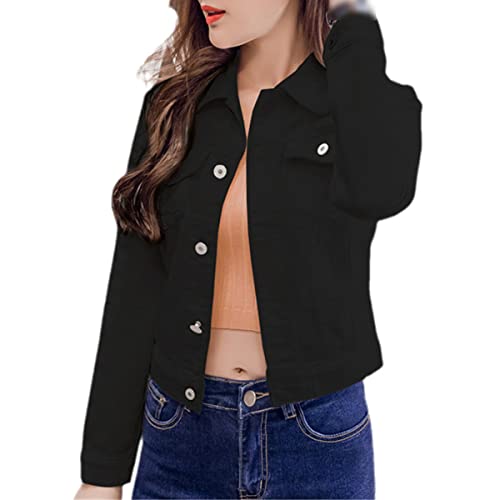 Veste en jean pour femme noire XL pour ne plus hésiter à la mi-saison