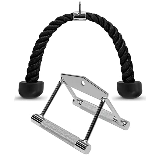 Konark Combo of Gym Accessories attachments Rowing Handle, Triceps Rope + Safety Locks (B0BR7QFFNR) Amazon Price History, Amazon Price Tracker