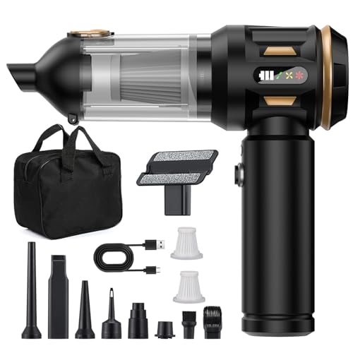 Lyiazsoy Handheld Vacuum Cleaner, 22000Pa Cordless Car Hoover, LED Display Mini Hoover; High Power Handheld Cordless Vacuum Cleaner for Office, Home Kitchen, Car, Pet Hair