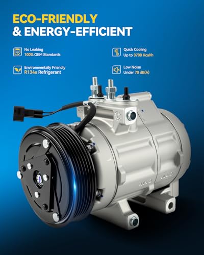 Image of PHILTOP Air Conditioner AC Compressor for Ford F150 2009,2010 4.6L,2007-2008 4.6L /5.4L,2010-2014 6.2L,Expedition /Navigator 2007-2014,Mark LT 07-08,F250 /F350 Super Duty 08-10 6.4T,07-08 6.8L,07-09 5.4L