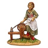 Holyart Donna filatrice di 10 cm presepe