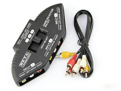 Répartiteur audio vidéo RCA AV 3 voies audio vidéo - Commutateur de jeu 3 en 1 - Convertisseur...