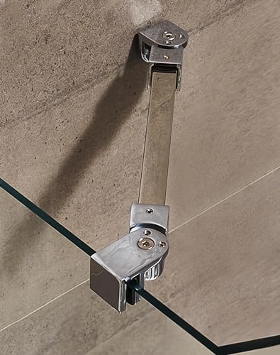 QWORK® Duschwand Stabilisierungsstange Flexible - Edelstahl 304 - Länge...