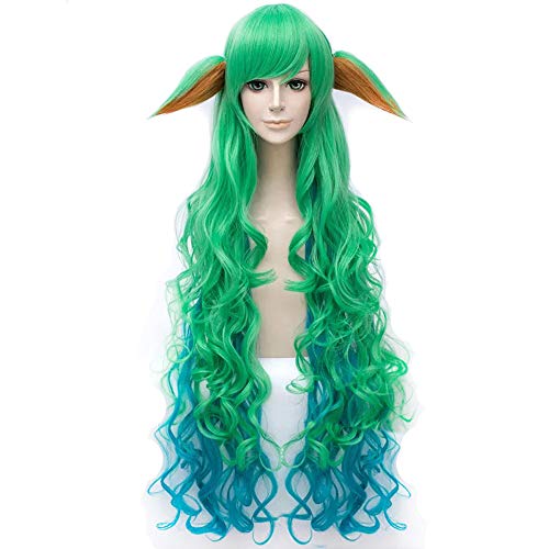 Goolin Cosplay LOL Hero Soraka Cosplay Wig 43inches Long Curly Wig