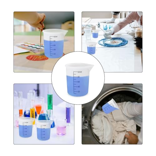 Set 4 vasos medidores de silicona 100 ml miniatura 2
