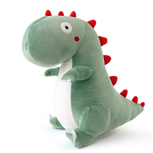 Image of Furvana Cute Dinosaur Stuffed Animal Plush Toy, Adorable Soft Dino Plush Toys, Dinosaur Toy Plushies and Birthday Gifts for Kids Girls Boys (Green, 10 Inch)