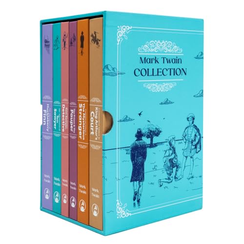 The Mark Twain 6 Book Deluxe Hardback Collection Set(The Adventures of Tom Sawyer, The Prince & The Pauper, The Adventures of Huckleberry Finn)