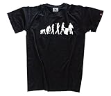 Shirtzshop Herren Müllmann I Müllfahrer Stadtwirtschaft Stadtreinigung Evolution T-Shirt, Schwarz, S