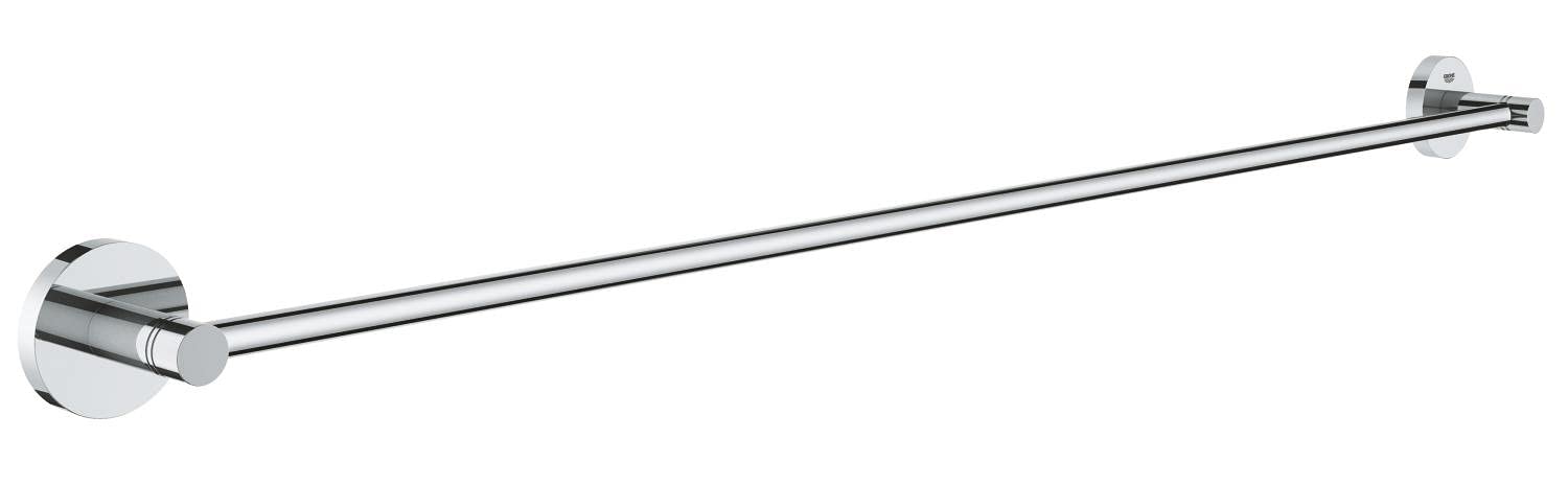 Grohe Chrome Start Quickfix Towel Rail (Metal, Concealed Fastening, Including Screws And Dowels, Extra Easy To Fit With Quickglue), Size 854Mm, 41187000
