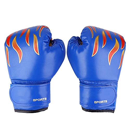 VGEBY1 Guantes de Boxeo para niños, 3 Colores PU Boxeo para niños Lucha Muay Thai Sparring Punching Boxing Kickboxing Grappling Sandbag Training Gloves(Azul)