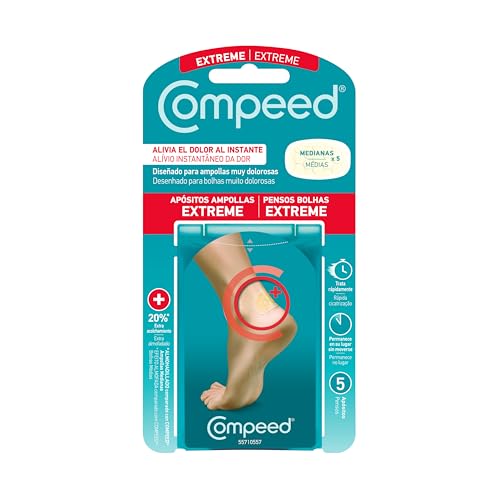 COMPEED Ampollas Extreme Medianas, Protección Acolchada Contra Rozaduras, Pack 5 uds.