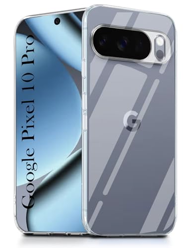 Image of Jkobi Silicone Back Cover Case for Google Pixel 10 Pro (Clear Shockproof Case with Camera Protection | Soft and Flexible | Transparent)