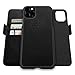 Dreem Fibonacci 2-in-1 Wallet Case for Apple iPhone 11 Pro Max - Luxury Vegan Leather, Magnetic Detachable Shockproof Phone Case, RFID Card Protection, 2-Way Flip Stand - Black