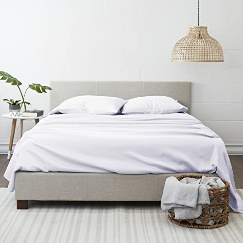 Short Queen Sheets For Rv Camper - Giza Cotton Bed Sheet Set - Camper Sheets For Travel Trailers-4 Pieces Cotton Rv Sheets 10"-15" Deep - Rv Sheets For Campers -Short Queen: 60"X75" (White) #TOP4