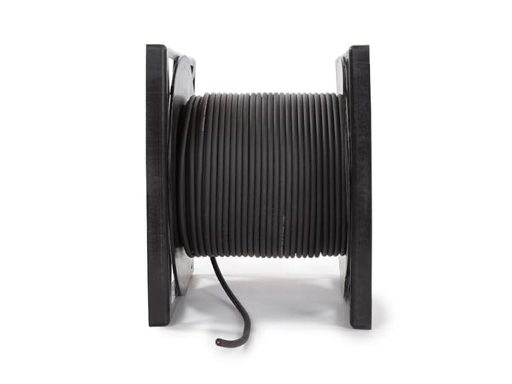 HQ-Power Cable de micrófono mono de 100 metros, negro, carrete, cable de cobre OFC puro para grabación de audio profesional, cable de estudio, transmisión flexible, refuerzo de sonido, rendimiento de