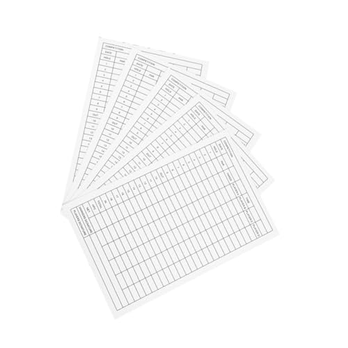 GALPADA 5Pcs Portable Golf Scorecards Coated Paper Design for Recording for Sports Use Lightweight and Convenient Score Sheets for Golf Enthusiasts