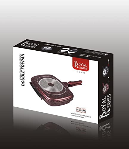 Poêle double face avec revêtement en pierre Noir Cover