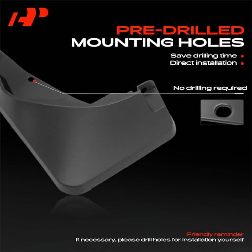 Image of A-Premium Mud Flaps Compatible with Audi | for Audi Q3 2019-2024 Sport Utility, No Drilling Required Mud Guards with Hardware Accessories, Set of 4 Front and Rear