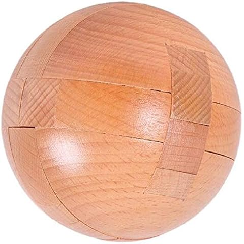 Handmade Wooden Puzzle Magic Ball Brain Teasers Toy Big Wooden Ball Lock Logic Puzzle Intelligence Game Sphere Puzzles for Adults Kids Cover