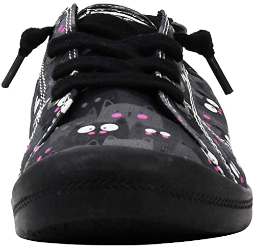 Image of Skechers BOBS Women's Beach Bingo-Kitty Pack Sneaker, Black /Black, 6 M US