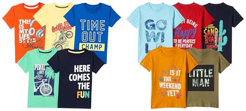 Image of T2F Boy's Cotton Regular Fit T-Shirt Pack of 2