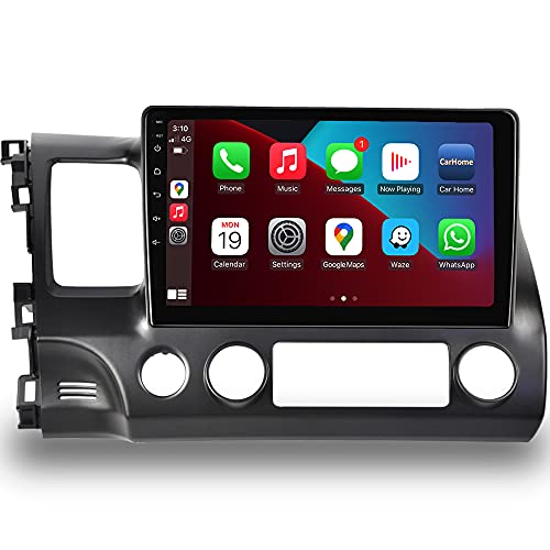 COGAMICHI Android Car Stereo for Honda Civic 2006-20011 Wireless CarPlay & Wired Android Auto FM Radio GPS Navigation WiFi Bluetooth 10 Inch Car Multimedia Player in-Dash Head Unit