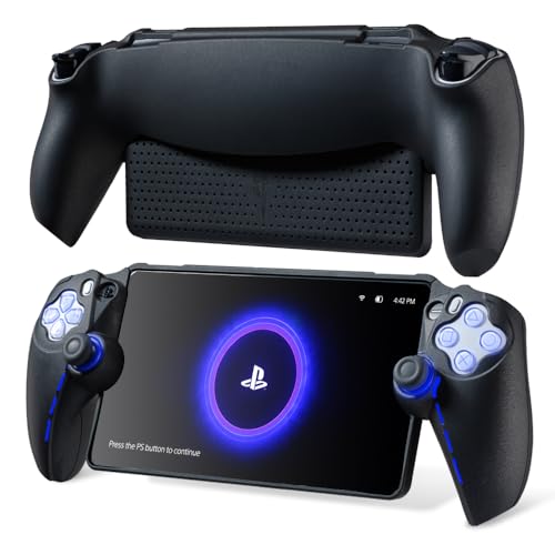 Image of UYIYE Case for PlayStation Portal Remote Player, Soft Rubber Protective Cover Compatible with PS Portal, Thin Fit Shockproof Scratch Resistant Case with Heat Dissipation & Precise 1:1 Fit-Balck