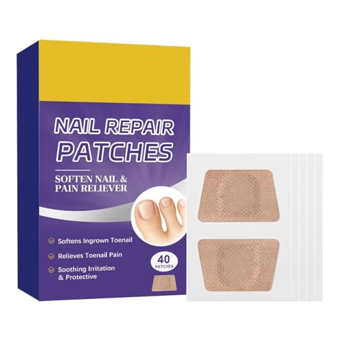 32pcs Fungal Nail Patches, Nail Care Patches for Discolored or Brittle Nails, Overnight Nourishing Patches with Adhesive Technology (Purple)