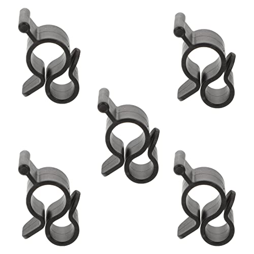 cabilock 5Pcs Christmas Mini Gutter Hooks Weatherproof Plastic Clip Hooks for Xmas Outside Decorative Lights ( Black )